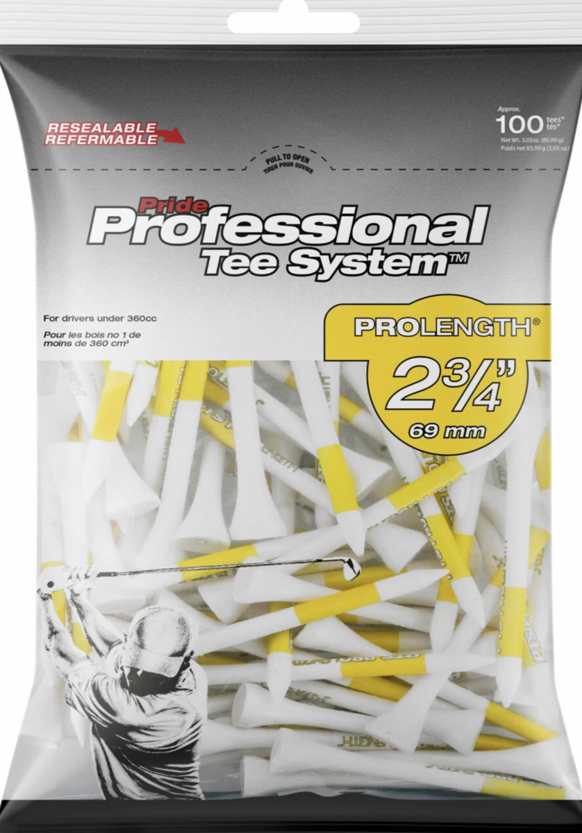 Pride Pts 2 3/4 Tee Pack Yellow - 100 3 Pride Pts 2 3/4 Tee Pack Yellow - 100